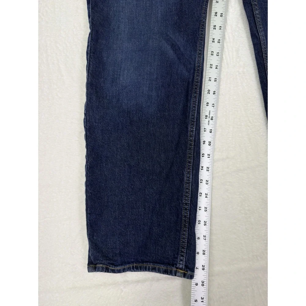 Old Navy‎ Jeans Mens 33x30 Blue Denim Dark Wash Loose Relaxed Straight Stretch